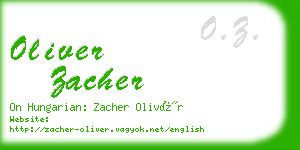 oliver zacher business card